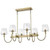  Satco 60-7887 Vintage Brass Pendant Light with Clear Glass 