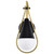  Satco 60-7901 Matte Black  Wall Sconce  Light with White Opal Glass 