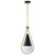  Satco 60-7902 Matte Black Pendant Light with White Opal Glass 