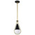  Satco 60-7903 Matte Black Pendant Light with White Opal Glass 