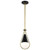  Satco 60-7903 Matte Black Pendant Light with White Opal Glass 