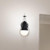  Satco 60-7911 Matte Black Wall Sconce Light with White Opal Glass 