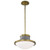  Satco 60-7917 Matte Gray Pendant Light with White Opal Glass 