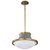  Satco 60-7918 Matte Gray Pendant Light with White Opal Glass 