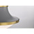  Satco 60-7918 Matte Gray Pendant Light with White Opal Glass 