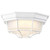  Satco 62-1399 White Ceiling Light with Frosted Glass 