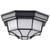  Satco 62-1400 Black Ceiling Light with Frosted Glass 