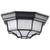  Satco 62-1400 Black Ceiling Light with Frosted Glass 