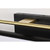  Satco 62-1388 Black and Brushed Brass Vanity Light with White Acrylic Lens 