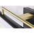  Satco 62-1539 Black and Brushed Brass Vanity Light with White Acrylic Lens 