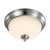  Satco 62-1562 Brushed Nickel Flush-Mount Light with Frosted Glass 