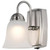  Satco 62-1569 Brushed Nickel Vanity Light with Alabaster Glass 