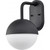  Satco 62-1615 Matte Black Wall Lantern Light with White Opal Glass 