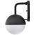  Satco 62-1615 Matte Black Wall Lantern Light with White Opal Glass 