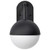  Satco 62-1615 Matte Black Wall Lantern Light with White Opal Glass 