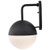  Satco 62-1617 Matte Black Wall Lantern Light with White Opal Glass 