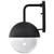  Satco 62-1618 Matte Black Wall Lantern Light with Clear Seeded Glass 
