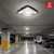 LED Emergency Battery Backup Square Garage Canopy Fixture