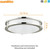  Sunlite 87796-SU Brushed Nickel LED Ceiling Light Fixture 