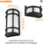  Sunlite 81434-SU Black Outdoor Half Cylinder Wall Sconce 