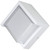  Sunlite 85114-SU White Square Wall Sconce with Canopy Light Fixture 