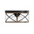 Volume Lighting Volume V7872-84 Walnut and Black Caged Steel Flush Mount Drum