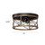 Volume Lighting Volume V7872-84 Walnut and Black Caged Steel Flush Mount Drum