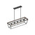 Volume Lighting V7705-84 - 5-Light Black Walnut Linear Island Pendant - Exposed Bulbs