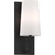 Volume Lighting V4901-5 Black Armed Wall Sconce with Fabric Empire Shade