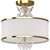 Volume Lighting V3413-90 Antique Gold Semi Flush-Mount 