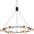 Volume Lighting V3366-98 Black & Gold Modern Wagon Wheel Pendant Light 