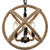 Volume Lighting V3123-70 Black Rope Globe Candelabra Pendant Light