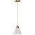 Volume Lighting V2611-67 - Antique Gold and White Cone Mini Pendant