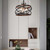 Volume Lighting V2523-19 - Brushed Nickel and Walnut Caged Convertible Semi-Flush Pendant