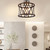 Volume Lighting V2193-19 - Brushed Nickel and Walnut Caged Semi-Flush Mount - Candle Style