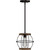 Volume Lighting V1881-84 Walnut and Black Caged Mini Pendant Light