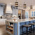 Volume Lighting V1811-43 - Brushed Nickel and Wood Grain Drum Pendant