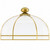 Volume V5707-2 - 7 Light Polished Brass Dome Chandelier with Clear Beveled Glass Shade