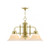 Volume Lighting V4613-2 - Polished Brass Chandelier - Opal Glass Shades