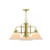 Volume Lighting Volume V4613-2 Polished Brass Chandelier with Opal Glass Shade