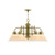 Volume Lighting Volume V4605-2 Polished Brass Chandelier with Opal Glass Shade
