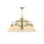 Volume Lighting Volume V4605-2 Polished Brass Chandelier with Opal Glass Shade