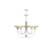 Volume Lighting V4115-15 - Textured White Chandelier - Scavo Glass Shades