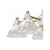 Volume Lighting Volume V3795-12 Polished Brass and White Chandelier