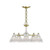 Volume Lighting Volume V3795-12 Polished Brass and White Chandelier