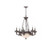 Volume Lighting V3699-22 - Prairie Rock Candle Chandelier - Alabaster Glass Bowl