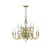 Volume Lighting Volume V3522-12 Polished Brass and White Chandelier 