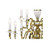 Volume Lighting Volume V3522-12 Polished Brass and White Chandelier 