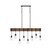 Volume Lighting Volume V3216-84 Rustic Black and Wood Grain Linear Chandelier