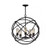 Volume Lighting V3115-79 - Antique Bronze Orb Chandelier - Candle Style